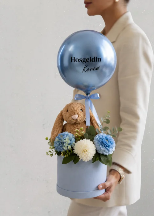 Uyku Arkadaşım Tavşanlı Erkek Bebek Kutusu