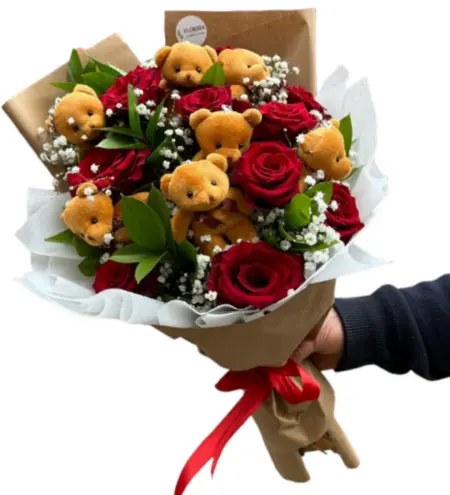 Bear Rose Bouquet