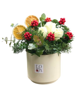 Yılbaşı çiçek aranjmanı, kokina aranjmanı,
