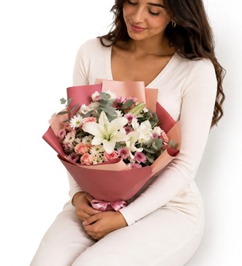 lilyum buket, lilyum premium buket, Floksia Flowers lilyum