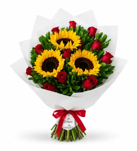 Floksia Gül ve Ayçiçeği Buluşması